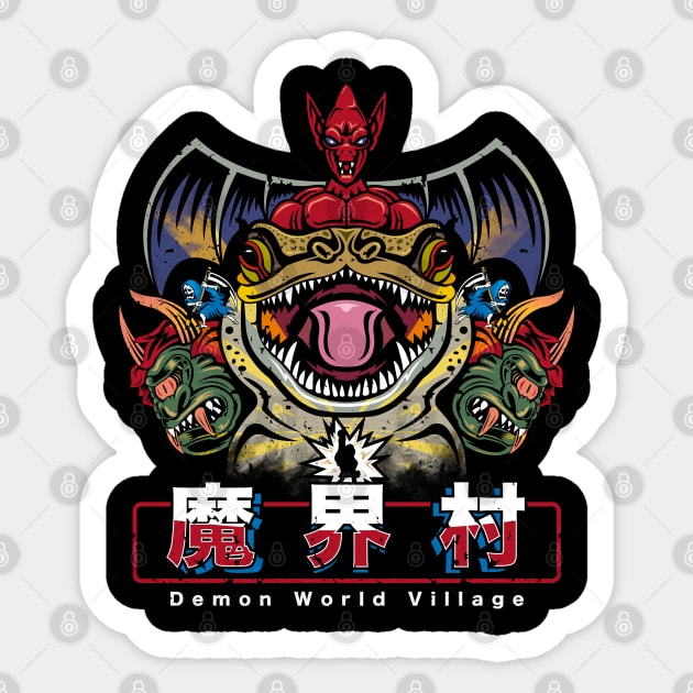 Demon World Village Sticker by logozaste